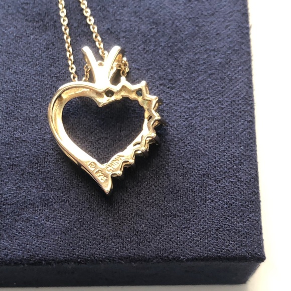 Genuine Sapphire & Diamond Accent 18K 925 Necklace - Picture 4 of 6